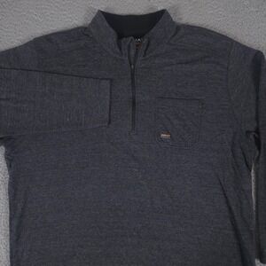 Ariat Sweater Mens 2XL Gray Rebar Foundation 1/4 Zip Shirt Mock Neck Preppy